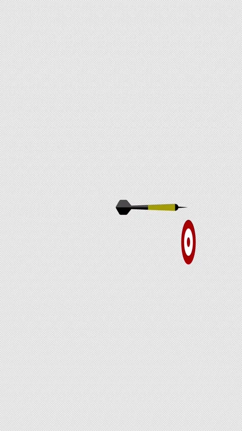 Vertical Stylized 2D Dart Missing Target Failure 4K Loop Stock Footage 338329821