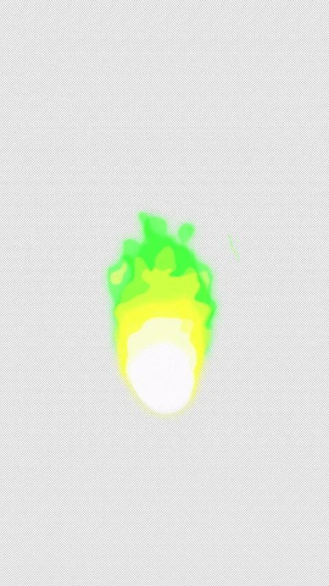 Vertical Stylized 2D Green Fireball Energy 4K Loop Alpha Video stock 334091167