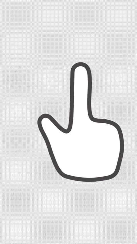 Vertical Stylized 2D Hand Cursor Tap Click Ripple 4K Alpha Video stock 339162324