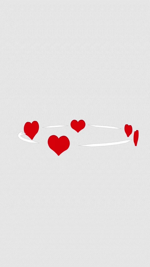 Vertical Stylized 2D Heart Charmed Love Reaction 4K Alpha Vídeos de archivo 338064159