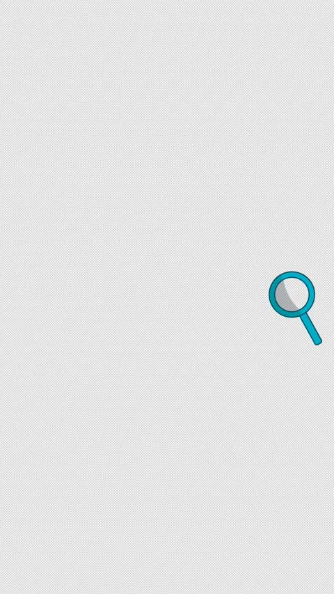 Vertical Stylized 2D Magnifying Glass Search Icon 4K Alpha Stock Footage 339274049