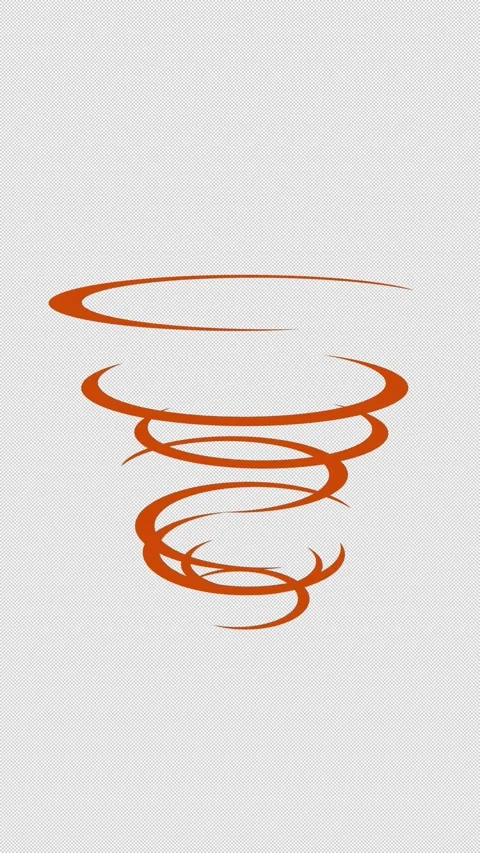 Vertical Stylized 2D Orange Fire Tornado 4K Loop Alpha Vidéo 339062959