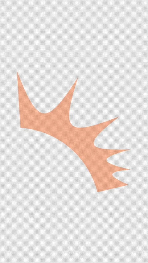 Vertical Stylized 2D Orange Surprise Shock Reaction 4K Alpha Video stock 338329819