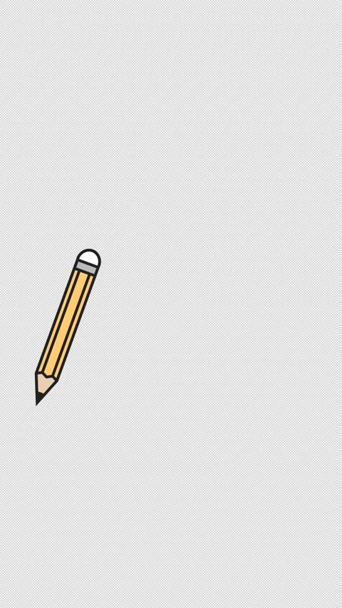 Vertical Stylized 2D Pencil Drawing Line 4K Loop Alpha Vídeo Stock 339274182