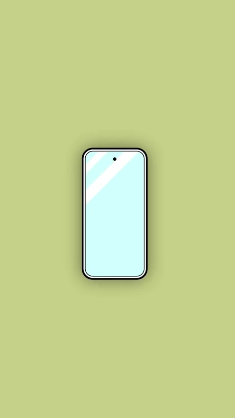 Vertical Stylized 2D Smartphone Vibrating Ringing 4K Loop Stock Footage 335622345