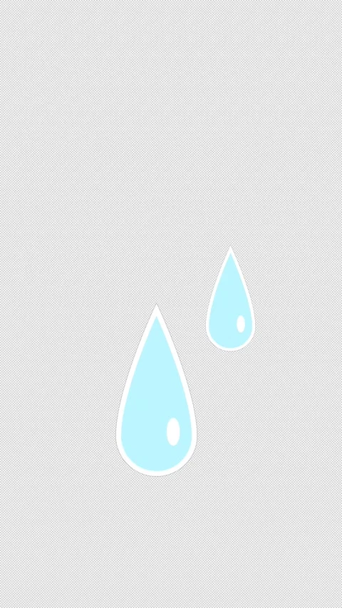 Vertical Stylized 2D Sweat Drop Nervous Reaction 4K Loop Stock Footage 337875305