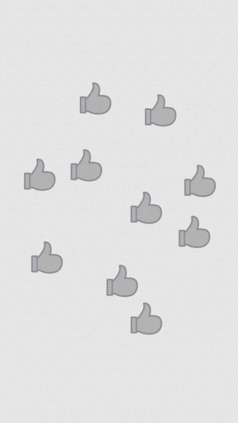 Vertical Stylized 2D Thumbs Up Like Icon Rising 4K Loop Vidéo 337702364