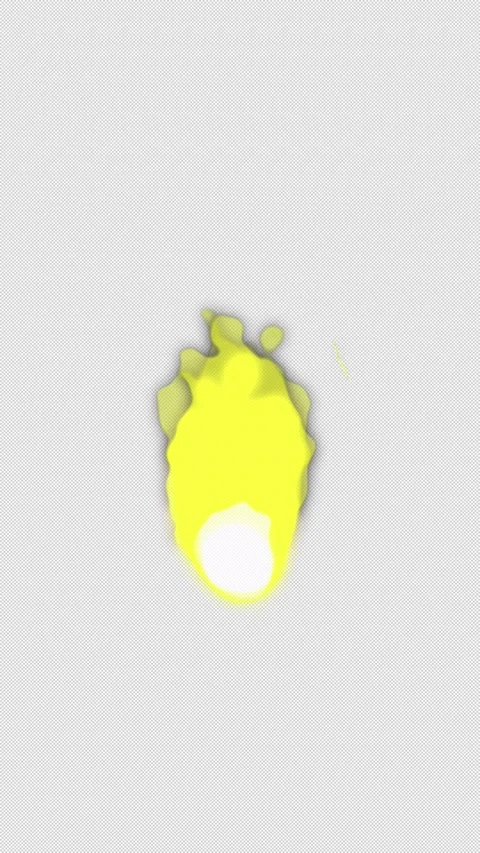 Vertical Stylized 2D Yellow Fireball Energy 4K Loop Alpha Vidéo 334091738