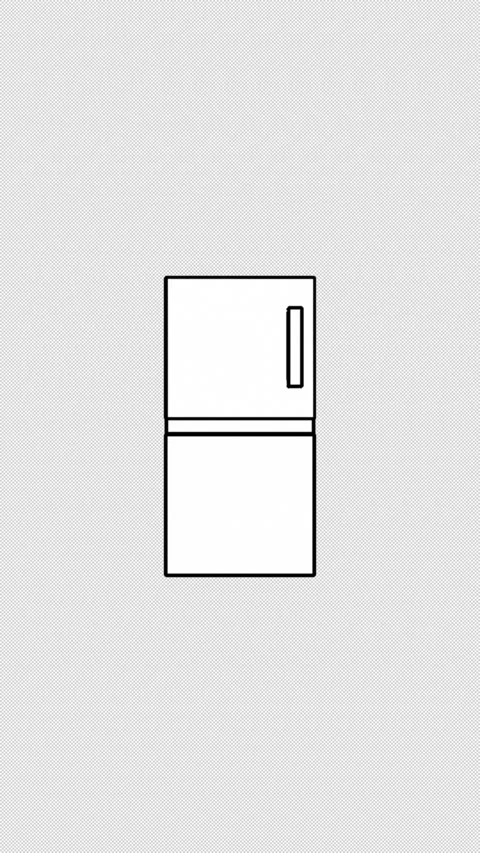Vertical Stylized 3D Refrigerator Opening Closing 4K Loop Stock Footage 336659488