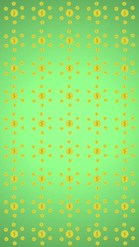 Vertical Stylized Coin Pattern Orbiting Clock 4K Loop Vidéo 337816941