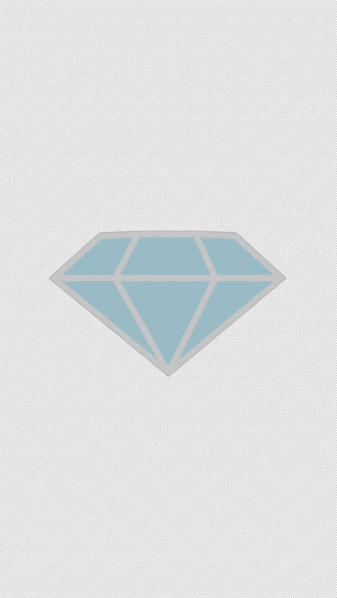 Vertical Stylized Flat Diamond Jewel Rotating 4K Loop Stock Footage 336484632
