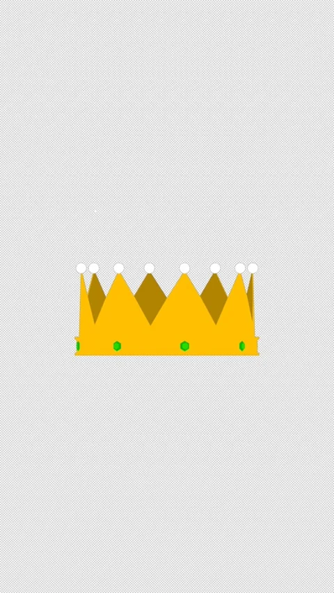 Vertical Stylized Flat Gold Crown Rotating 4K Loop Alpha 動画素材 337984902