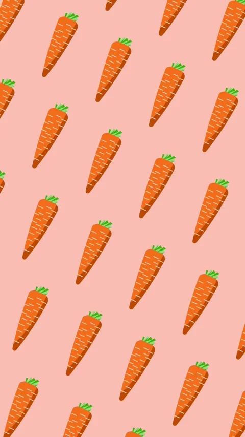 Vertical Stylized Orange Carrot Pattern Flowing 4K Loop Stock-Footage 335686394