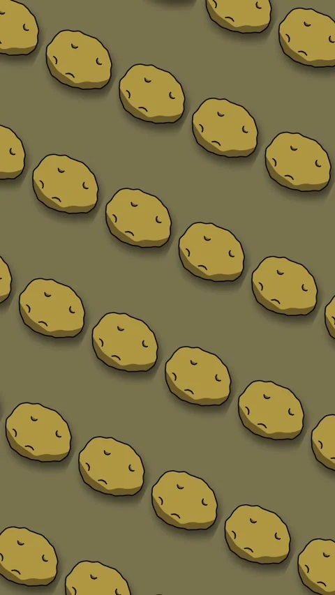 Vertical Stylized Potato Pattern Flowing 4K Loop Background Vídeo Stock 335686333