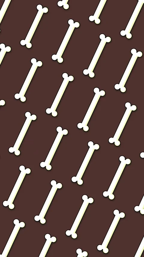Vertical Stylized White Bone Pattern Flowing 4K Loop Stock Footage 335686383
