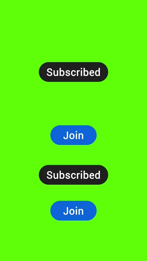 Vertical Subscribe Button Pack with Join and – 4 Variations 4K Green Screen Stock Footage 324935867