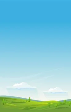 Vertical summer landscape background Stock Illustration