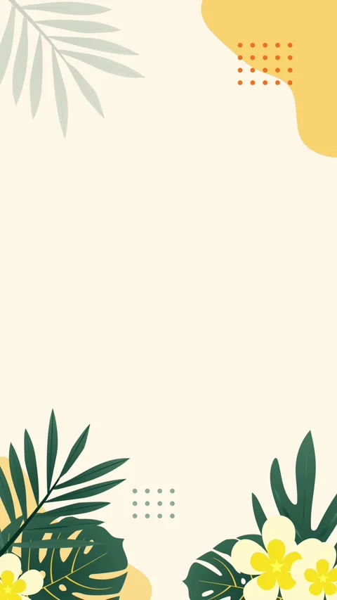 Vertical Summer Tropical Floral Frame Animation Background Stock Footage 336800301