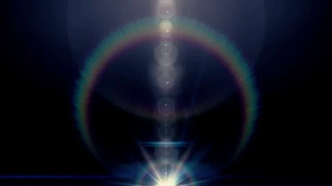 Vertical sun moving lights optical lens flares shiny animation art background - Stock Footage 84761056