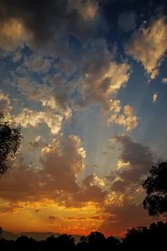 Vertical Sunset Image Stock Photos