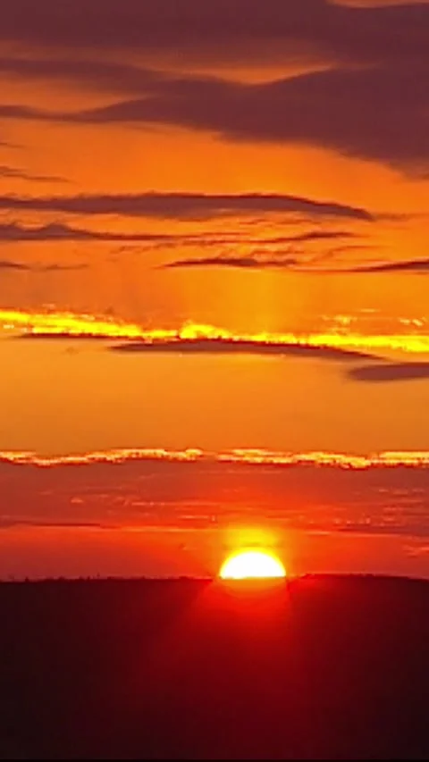 Vertical - sunset skyline Stock Footage 305676503