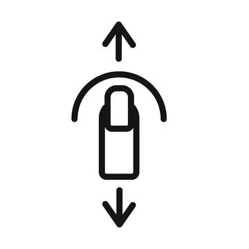 Vertical Swipe Icon mark in filled style Stock Illustration