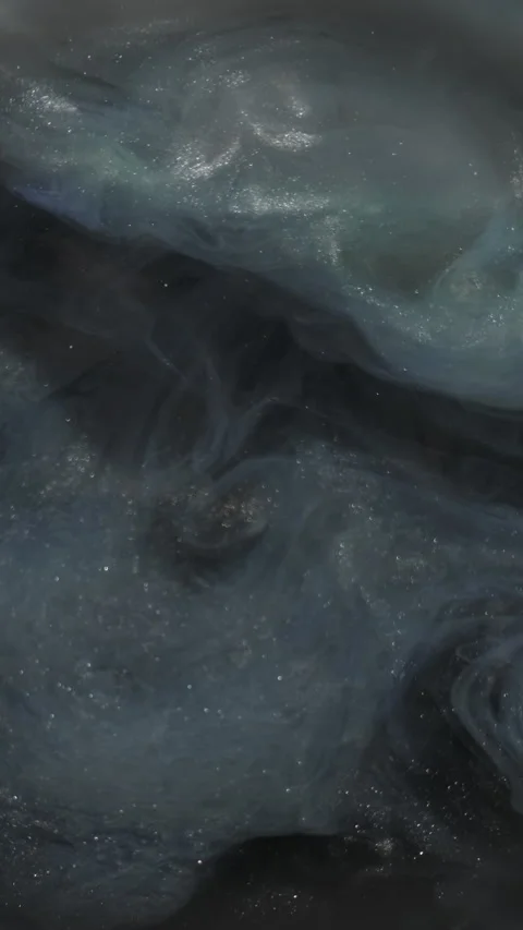 Vertical swirl fluid paint background gray splash Stock Footage 328040368