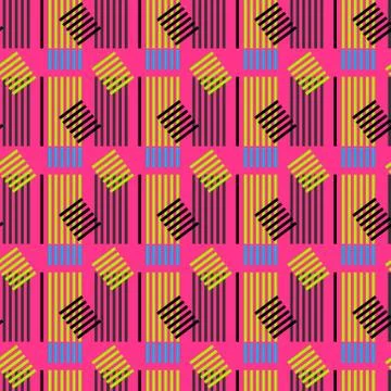 Vertical symmetrical building seamless pattern Illustrazione stock