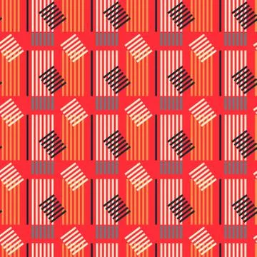 Vertical symmetrical building seamless pattern Ilustración de archivo