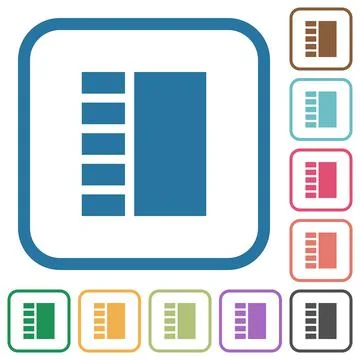 Vertical tabbed layout simple icons イラスト素材