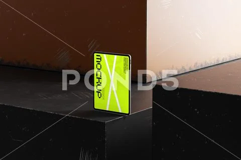 Vertical Tablet Mockup Scene Showcase PSD Template