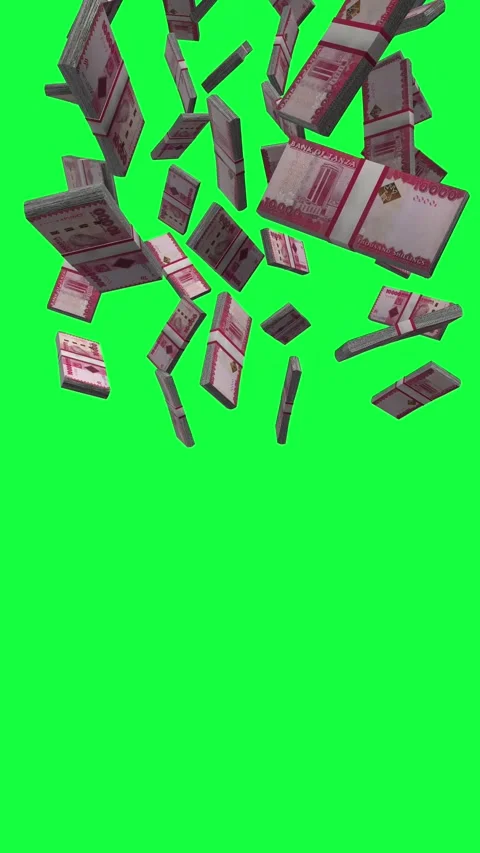 Vertical Tanzanian Shilling Falling Animation on Green Screen 動画素材 303579335