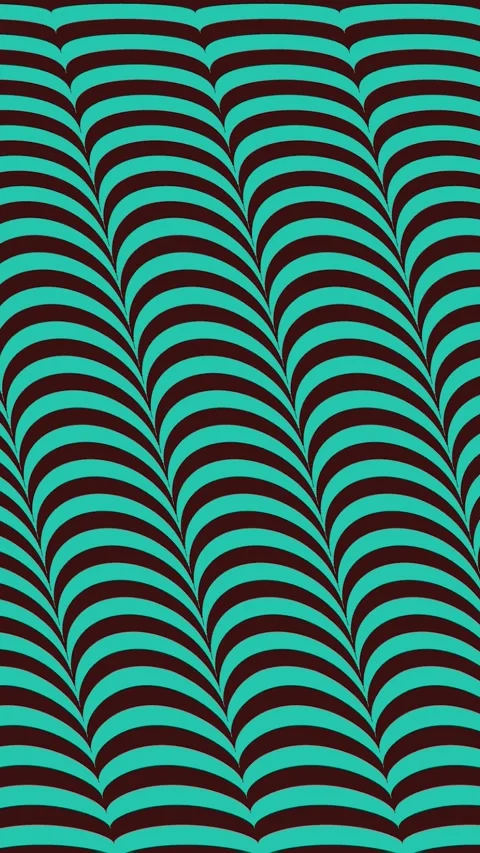 Vertical Teal Curved Lines Optical Illusion Motion Loop Stockbeeldmateriaal 348263040
