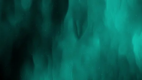 Vertical Teal Light Veil Background with Floating Particles and Deep Space Stock-Footage 336356934