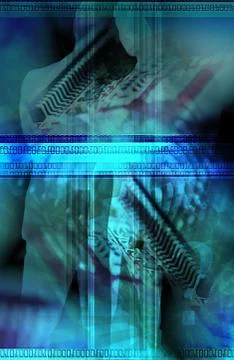 Vertical technology background Stock Illustration