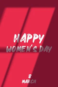 Vertical template design of a poster for a holiday in honor of women s day. The Stock-Illustration