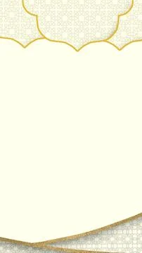 Vertical template featuring traditional Islamic geometric patterns in cream.. Foto stock