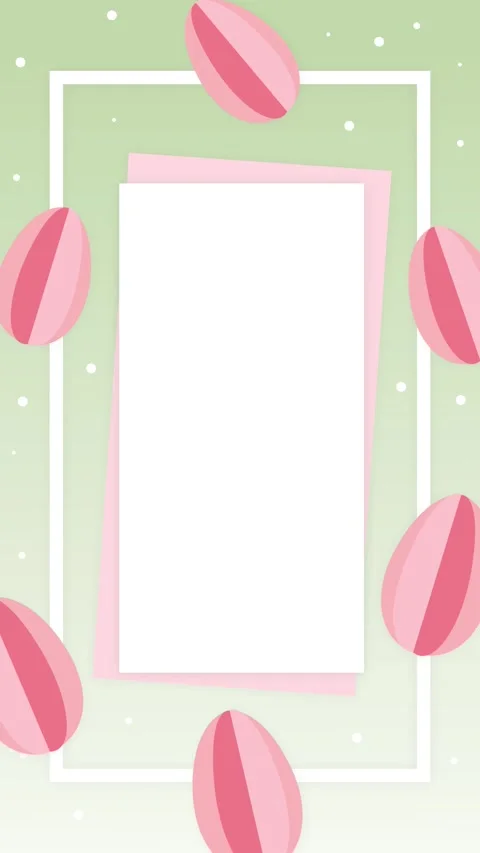 Vertical template with paper cut out elements in the shape of easter eggs in Stock Footage 306065731