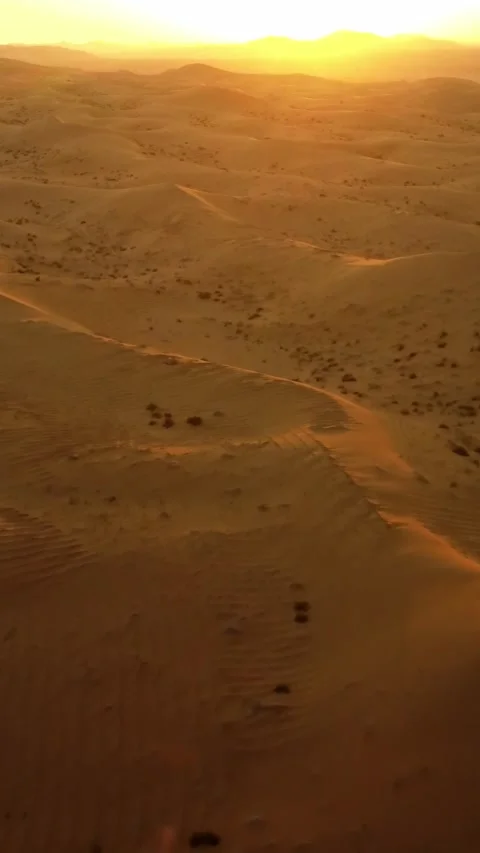 Vertical Tengger Desert Aerial View Drone Nature Sand Scenery Stock Footage 327679245