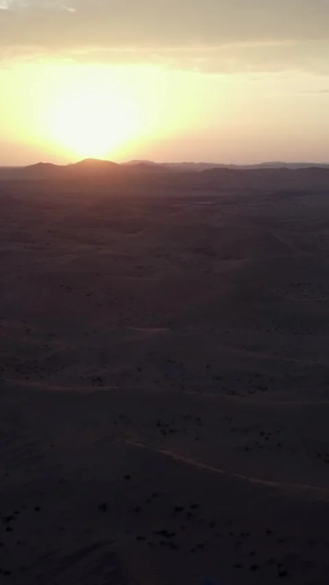 Vertical Tengger Desert Aerial View Drone Nature Sand Scenery Stock Footage 327679251