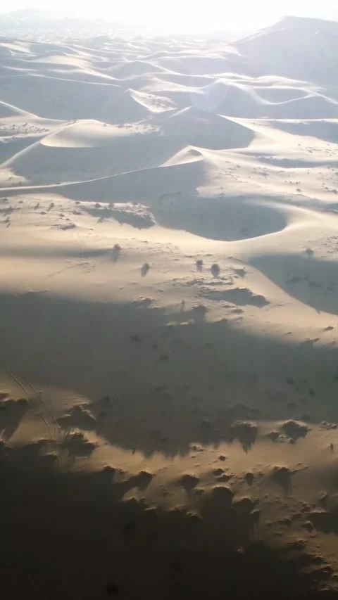 Vertical Tengger Desert Aerial View Drone Nature Sand Scenery Stock Footage 327679352