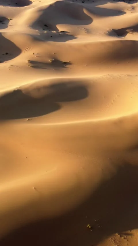 Vertical Tengger Desert Aerial View Drone Nature Sand Scenery Stock Footage 327679386