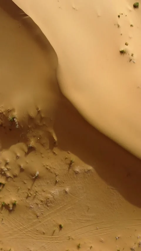 Vertical Tengger Desert Aerial View Drone Nature Sand Scenery Stock Footage 327679414
