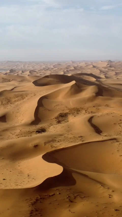 Vertical Tengger Desert Aerial View Drone Nature Sand Scenery Stock Footage 327679417