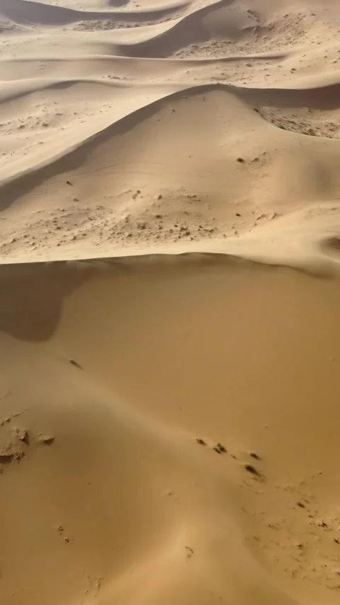 Vertical Tengger Desert Aerial View Drone Nature Sand Scenery Stock Footage 327679445