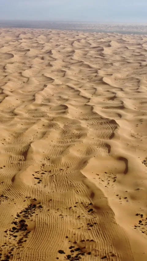Vertical Tengger Desert Aerial View Drone Nature Sand Scenery Stock Footage 327679689