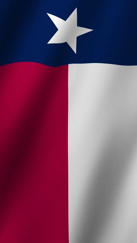 Vertical Texas Flag Animated 4k video Stock Footage 297018043