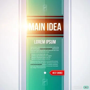 Vertical text background with warm glowing light on white background. EPS10 Stock Illustration