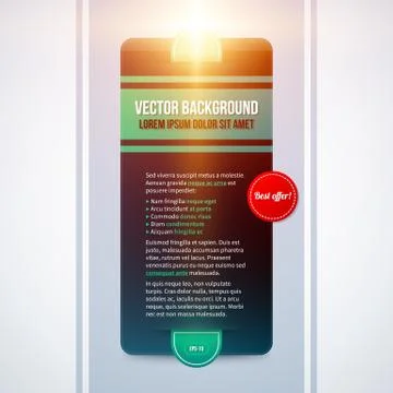 Vertical text banner on white background. EPS10 Stock Illustration