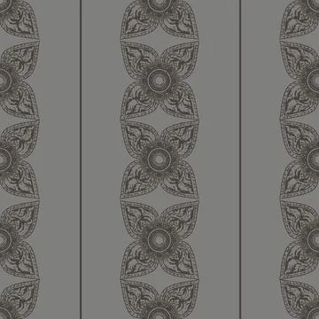 Vertical Thailand Ethnic seamless patterns on gray background Stock Illustration
